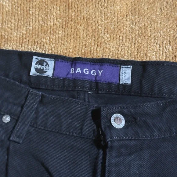 Vintage Levi's SilverTab Baggy Jeans Men's 36x33 Black Fit Denim 90s Y2K